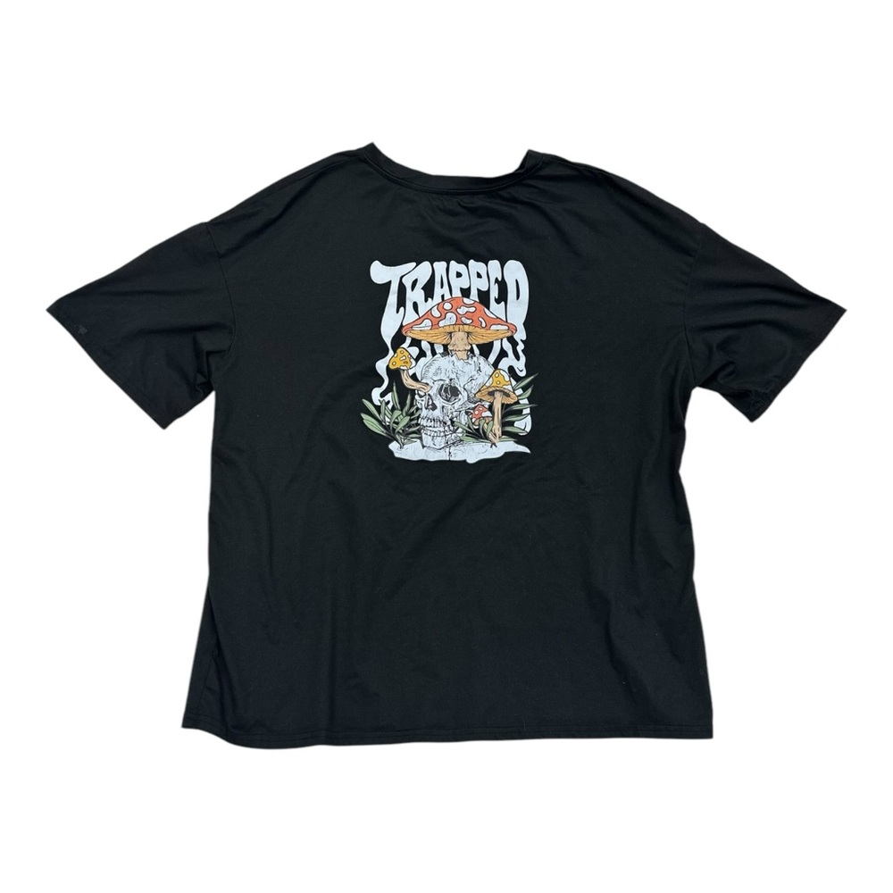 Shein Black Oversized Tee Trapped Mushroom - Womens Size XL